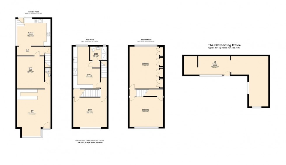 Floorplan for The OPO Bar, 8 High Street, Ingleton