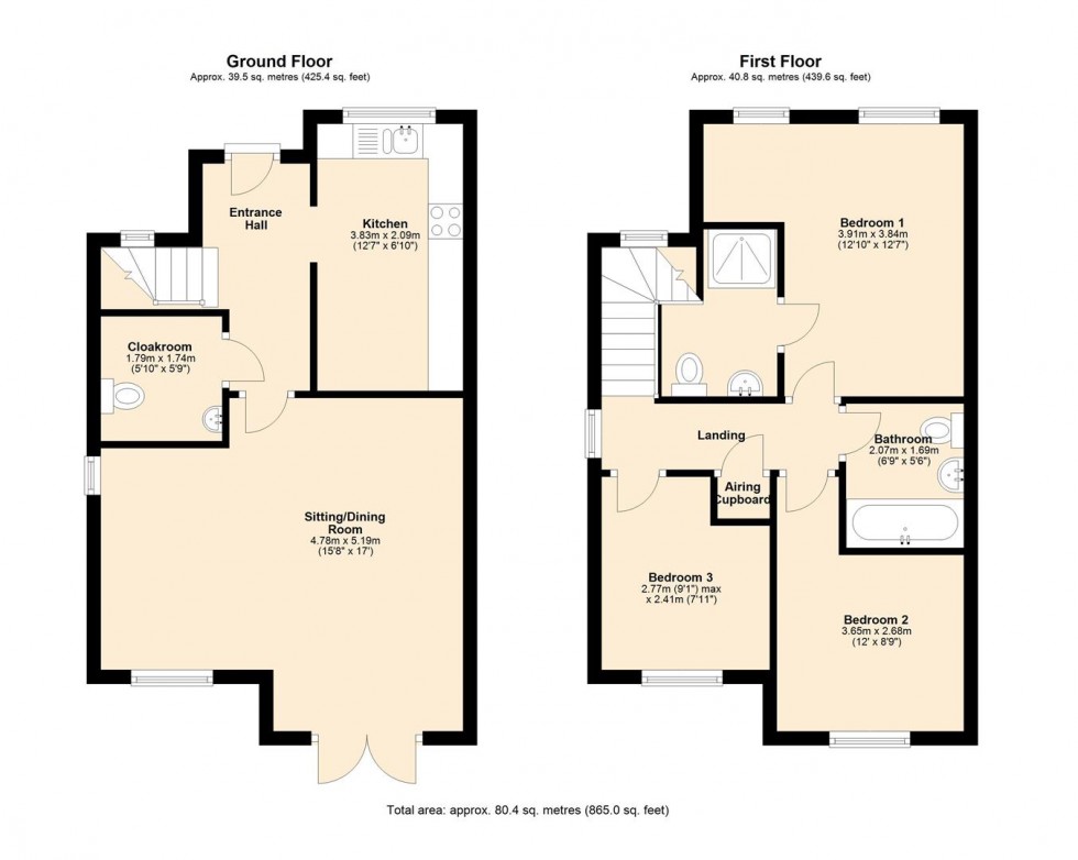 Floorplan for 19 Millers Ford, Low Bentham