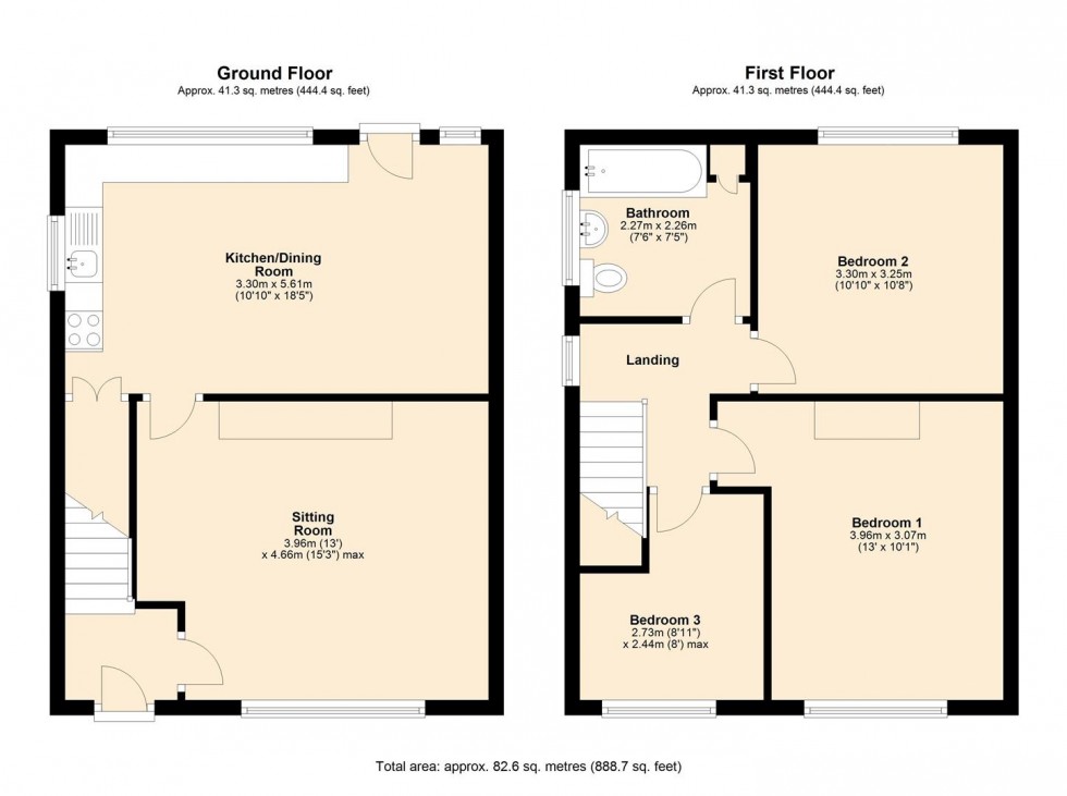 Floorplan for Hillcroft, Bentham, Lancaster