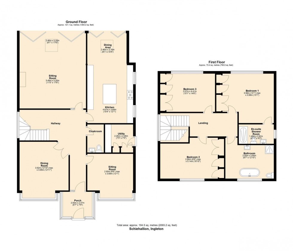 Floorplan for Schiehallion, Croft Road, Ingleton