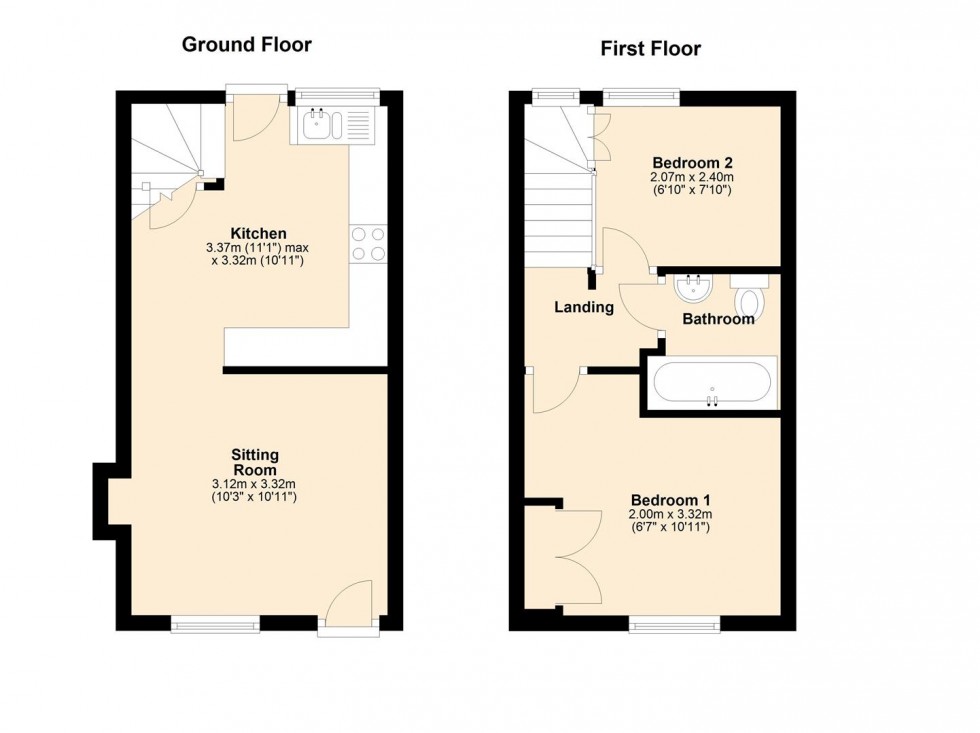 Floorplan for 4 Baynes Cottage, Burton Road, Lower Bentham