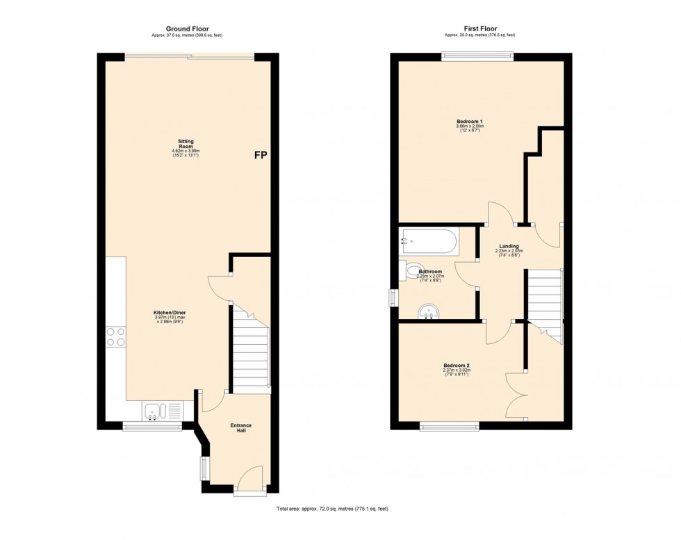 Floorplan for 10 Millwood, Ingleton