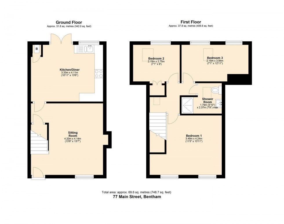 Floorplan for 77 Main Street, Bentham