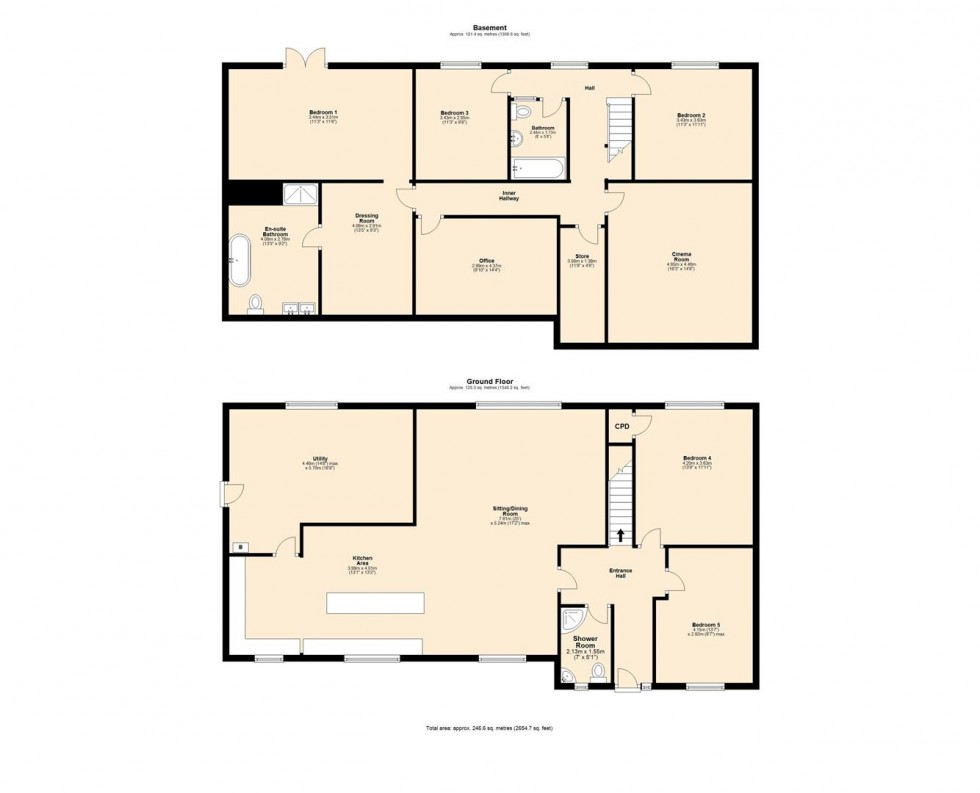 Floorplan for Fellcroft ,16 Main Street, Ingleton