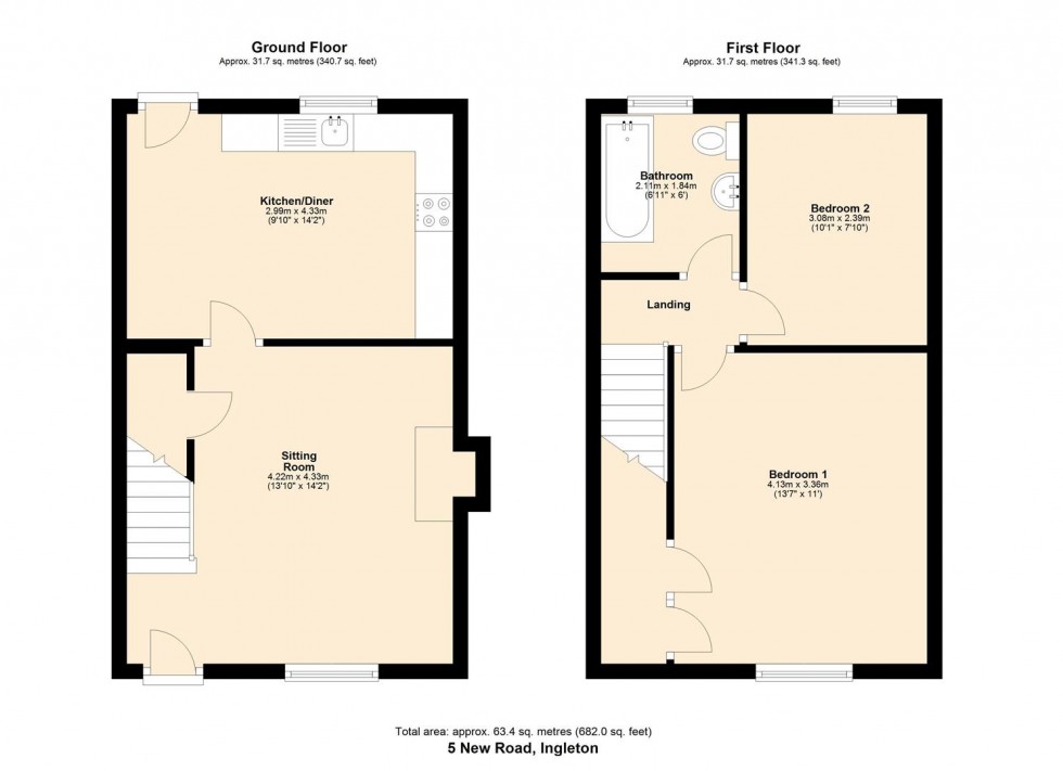 Floorplan for 5 New Road, Ingleton