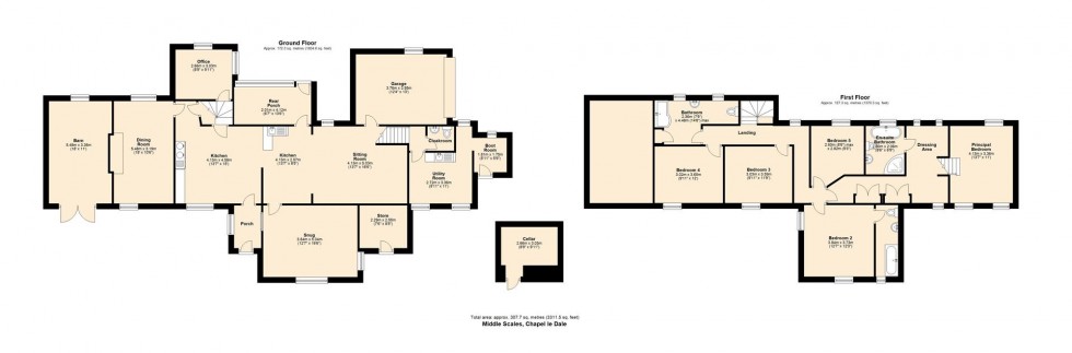 Floorplan for Middle Scales, Chapel Le Dale