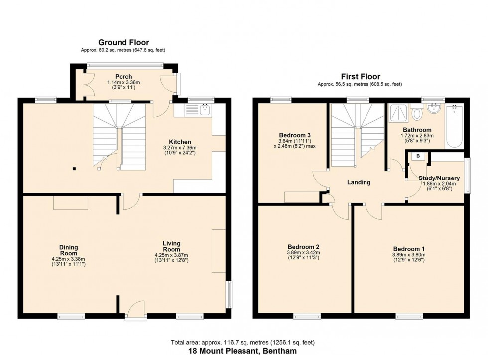 Floorplan for 18 Mount Pleasant Terrace, Bentham