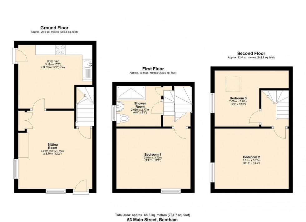 Floorplan for 53 Main Street, Bentham