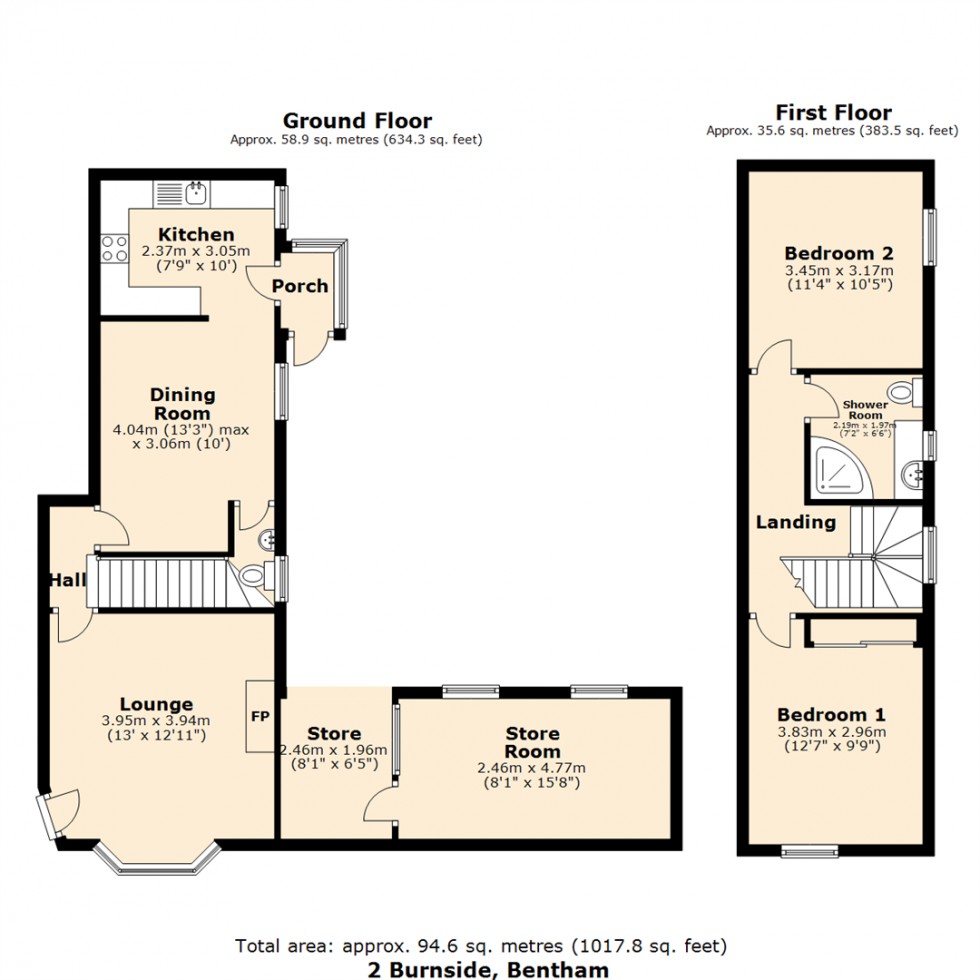 Floorplan for 2 Burnside, Bentham