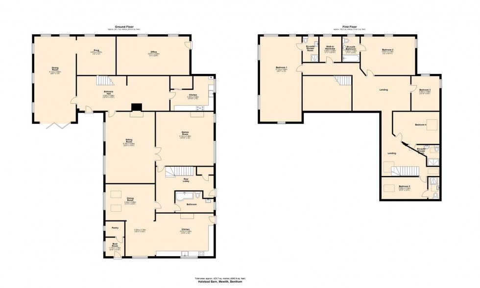 Floorplan for Halsteads Barn, Mewith, Bentham.