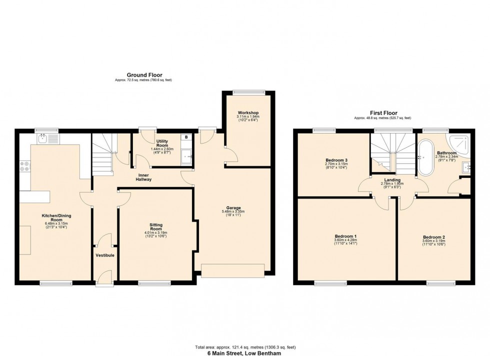 Floorplan for 6 Main Street, Lower Bentham