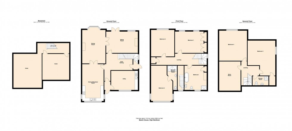 Floorplan for Beech House, 46 Mount Pleasant, Bentham