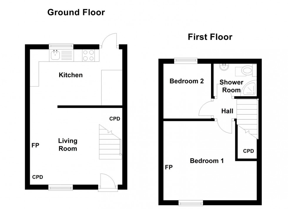 Floorplan for Cobble Cottage, Low Bentham