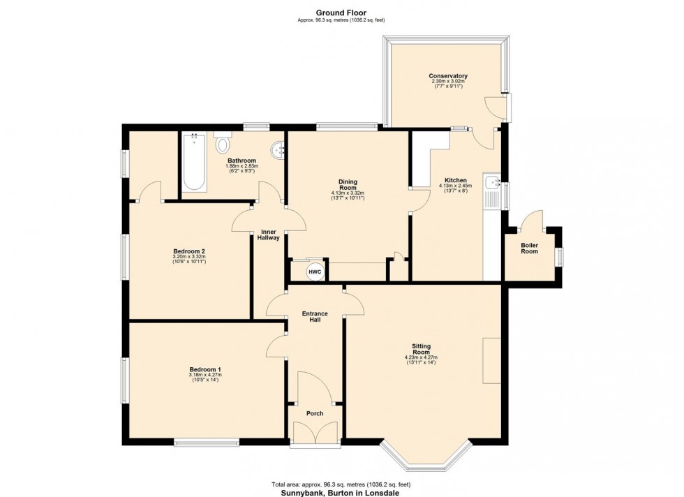 Floorplan for Sunnybank, Burton In Lonsdale