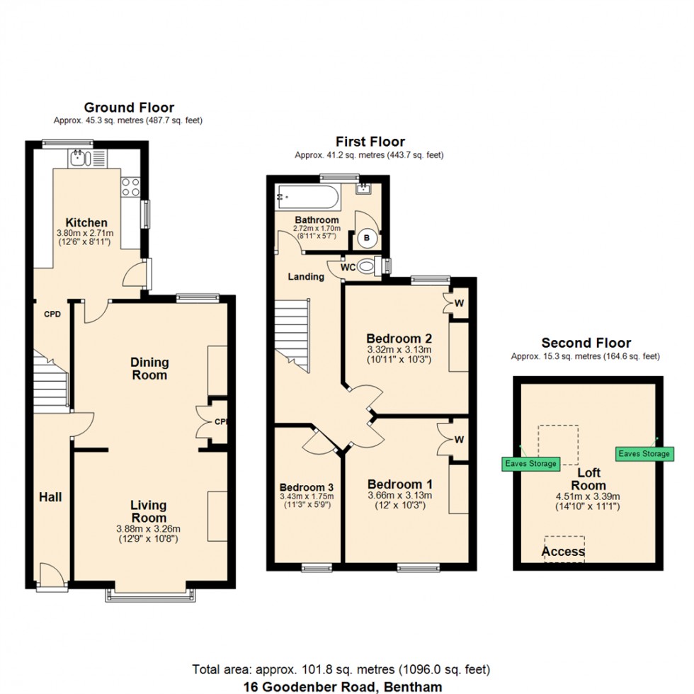 Floorplan for 16 Goodenber Road, High Bentham