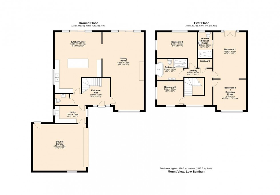 Floorplan for Mount View, Low Bentham