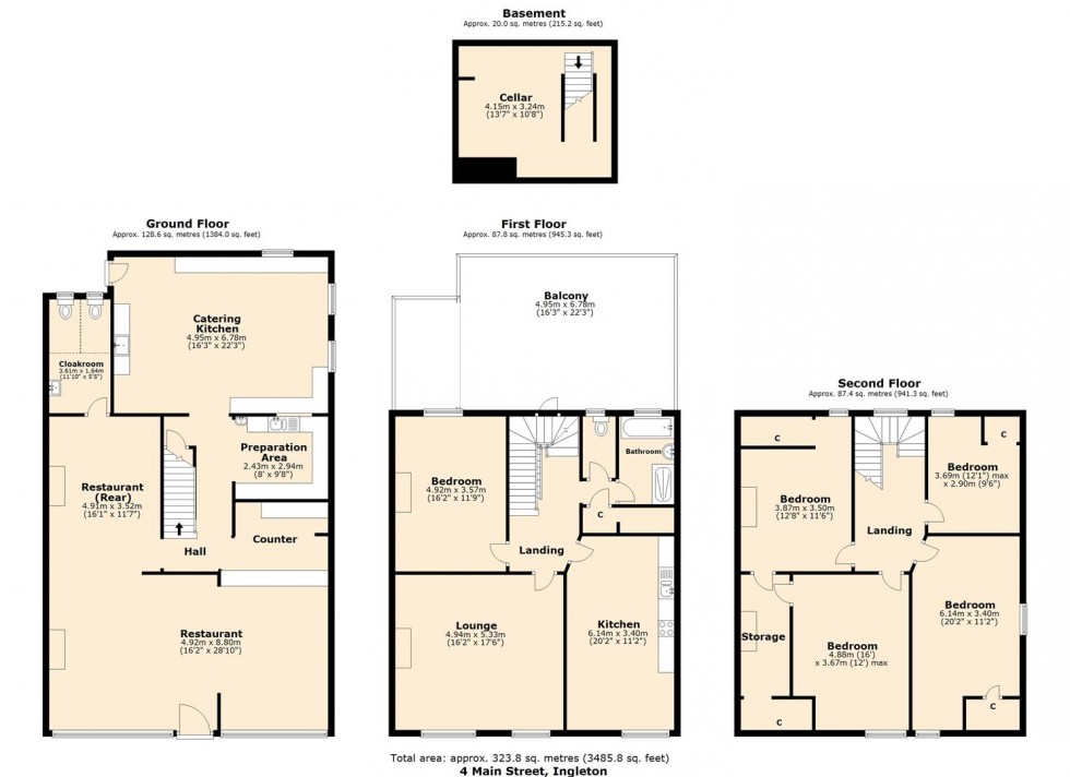 Floorplan for Bernie's of Ingleton