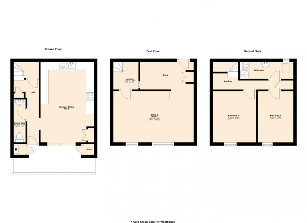 Floorplan for Gale Green Barn, Westhouse, Ingleton.